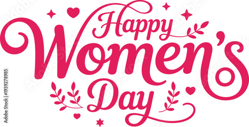Happy Womens Day Celebration Typography