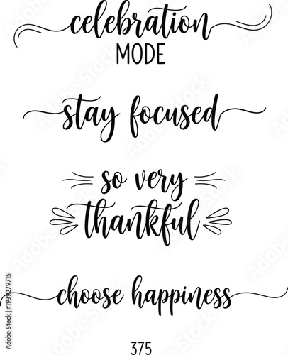 Inspirational quotes on a white background for positive mindset and motivation