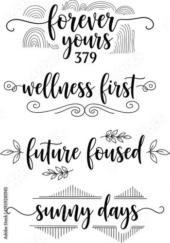 Aesthetic handwritten quotes on wellness, future focus, and positivity for daily inspiration