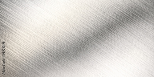 A polished stainless steel plate features a brushed silver texture with a shiny metallic surface, creating an industrial gray aluminum backdrop perfect for a sleek material wallpaper pattern