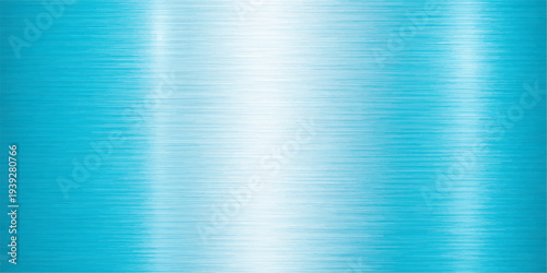 A polished stainless steel plate features an abstract blue brushed metal texture with a shiny silver metallic surface and grey industrial aluminum reflection on a gray textured alloy sheet