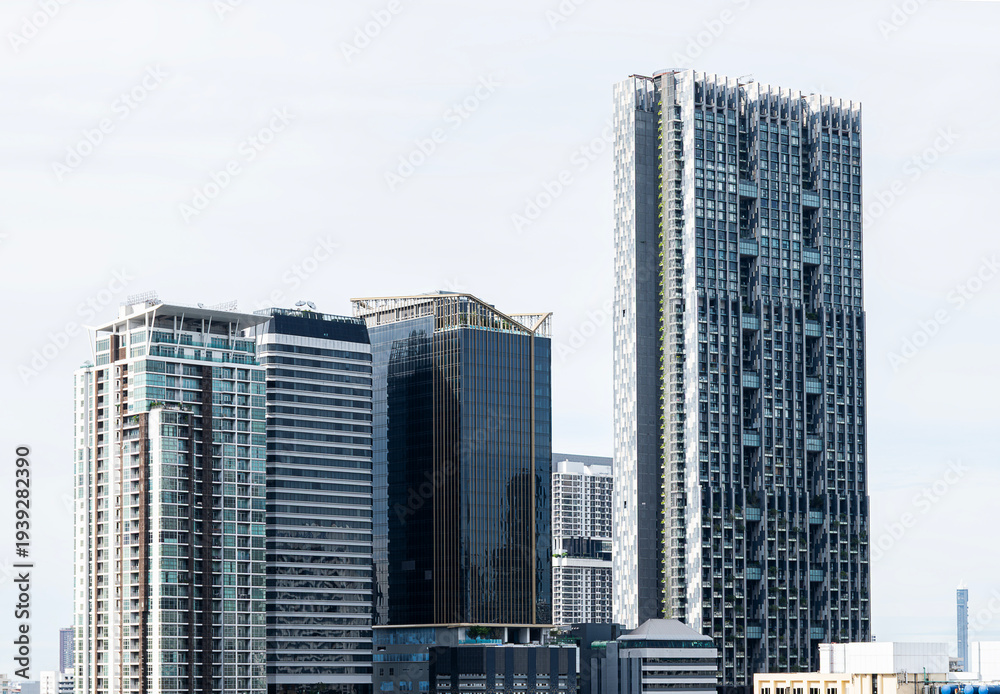 Fototapeta premium Modern building cityscape view background