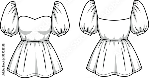 MobileTechnical fashion flat sketch of a women's tailored blazer featuring a notched lapel belted waist and flap pockets for apparel tech packs