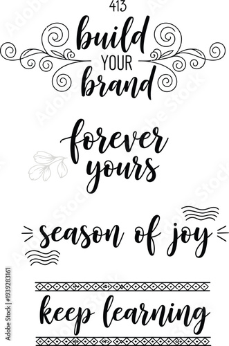 Inspirational quotes and phrases for personal growth and brand building