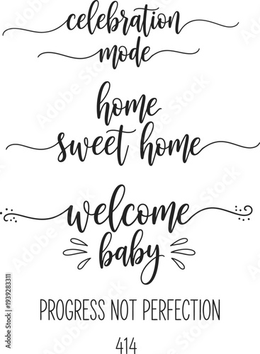 Aesthetic baby shower poster with inspirational quotes and phrases