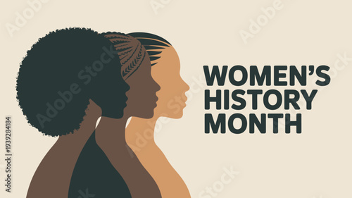 Diverse Women Celebrating Womens History Month