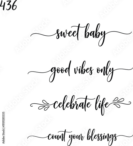 Inspirational quotes on a black background with floral accents and a number 436