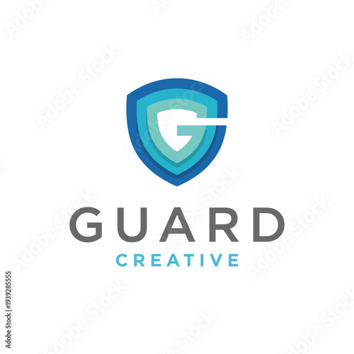 The logo displays a modern shield design with a strong 'G' in the center, symbolizing protection and creativity, reflecting a professional and trustworthy brand identity.