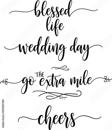 Elegant calligraphy phrases for various life events and celebrations