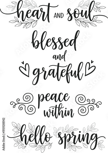 Inspirational quote art celebrating spring with heartfelt sentiments and elegant design