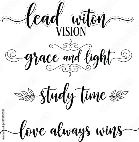 Inspirational and motivational quotes beautifully written in elegant calligraphy