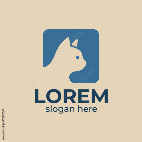 This elegant logo features a minimalist cat silhouette, integrating modern aesthetics with branding elements suitable for businesses related to pets and animals.