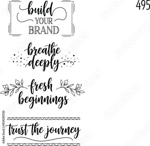 Inspirational quotes and designs for personal growth and brand building