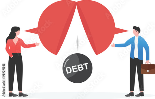 Professionals Managing Debt Crisis in Partnership