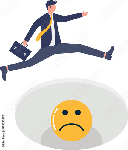 Professional Jumping Over Negative Mood Gap