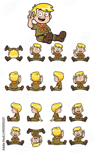 Set of funny cartoon people characters including in a playful vector illustration style