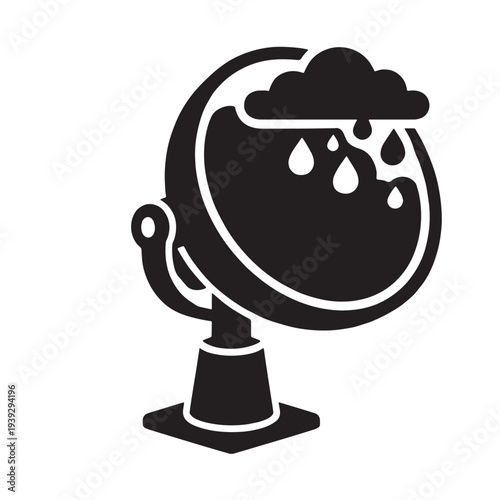 Rainy Weather Globe Icon

