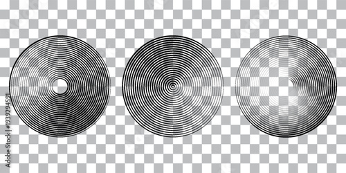 Sunburst element. Radial stripes background. Sunburst icon collection. Retro sunburst design. Vector illustration. Abstract line circle vector background.