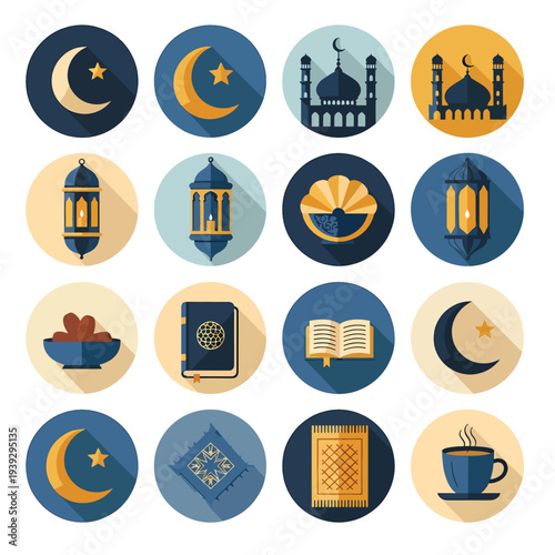 Ramadan Icons Set
