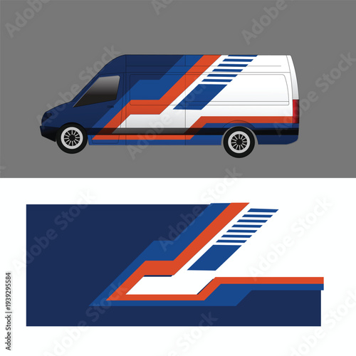 vector design decal wrap body cargo van car
