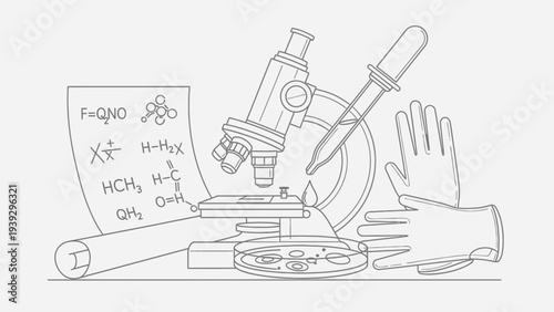 Scientific research tools and chemical formulas