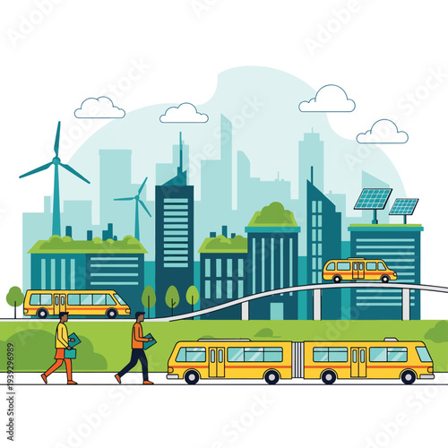 Sustainable City with Electric Transport