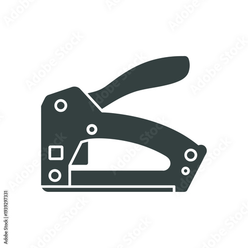 Black stapler with handle and base office