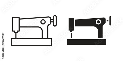 Old sewing machine icons for templates, web design and infographics