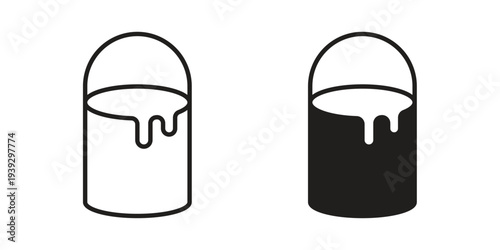 Paint bucket icons for templates, web design and infographics