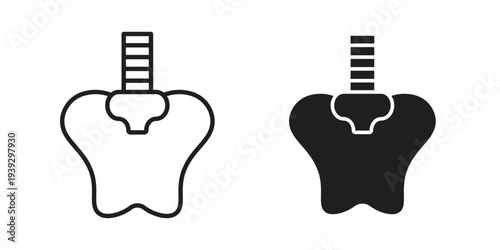 Pelvic area icons for templates, web design and infographics