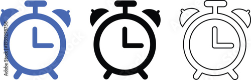 Alarm Clock Timer Icon Set