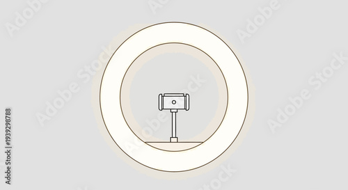 Simple Basketball Hoop Illustration Design Element.
