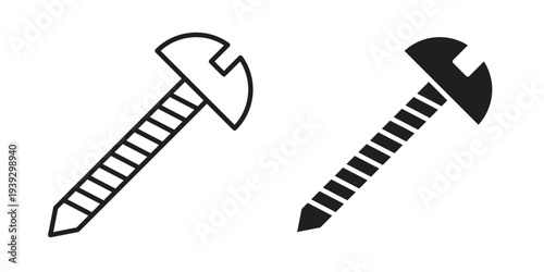 Screw icons for templates, web design and infographics