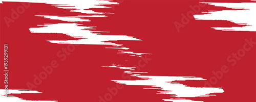 Straight red ink vector lines pack. Bloody color long and round hand-drawn brushstroke text highlights, frames, circles. Asian calligraphy brushstroke set. Eps10