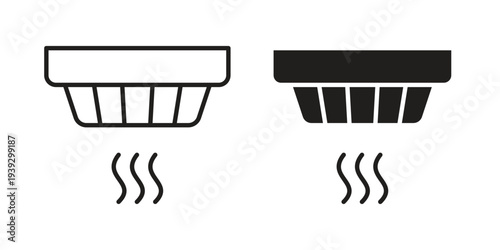 Smoke detector icons for templates, web design and infographics
