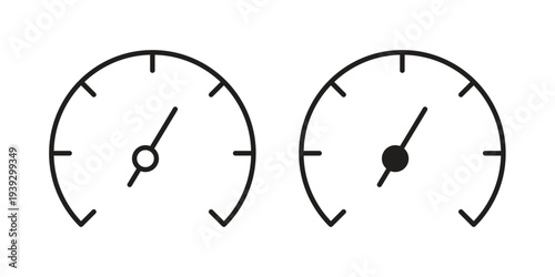 Speedometer icons for templates, web design and infographics