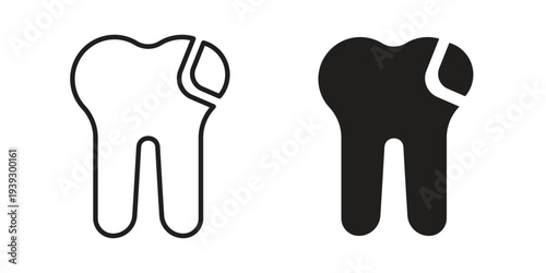 Tooth filling icons for templates, web design and infographics