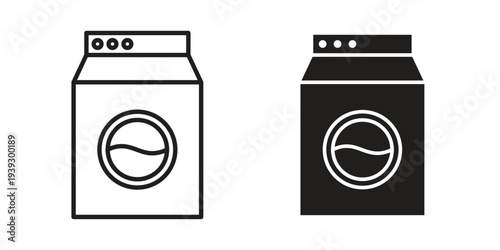 Top load washer icons for templates, web design and infographics