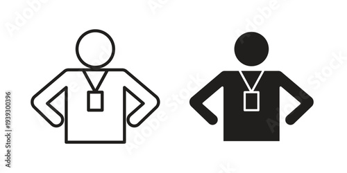 Trainer icons for templates, web design and infographics