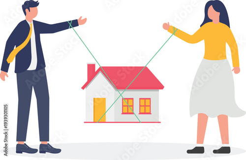 Couple Breaking Home Ownership Connection