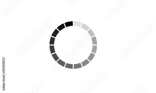Circular Loading Progress Spinner Icon with Gradient Segments