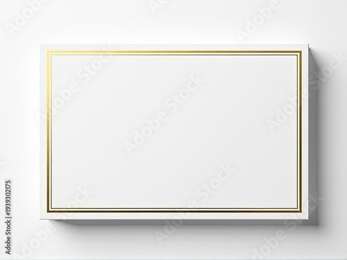 Wallpaper Mural A white box with a gold border placed on a white wall Torontodigital.ca