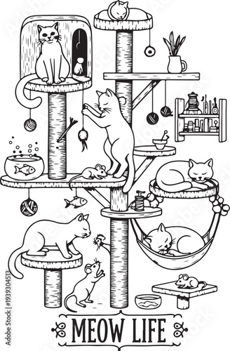 new life hand drawn simple sketch vector illustration