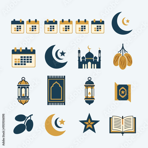 Ramadan Icons Set
