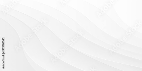 Abstract white background vector featuring smooth blue waves and soft 3d curves for a futuristic silk textile pattern design