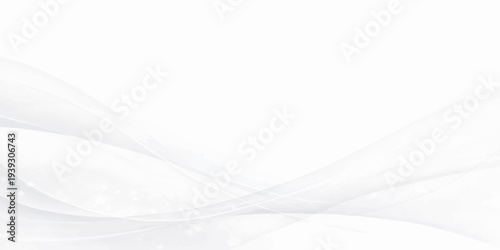 Abstract white smoke background featuring smooth blue waves and futuristic curves in a flowing motion texture design