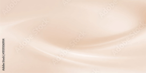 A luxury design featuring a smooth flow of white and milk chocolate waves blended with pink silk fabric and gold liquid curves for a soft shiny textile backdrop