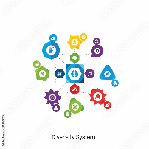 Diversity System Icons Network