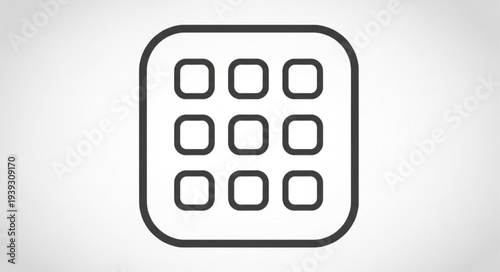 Simple Black and White Calculator Icon Design.
