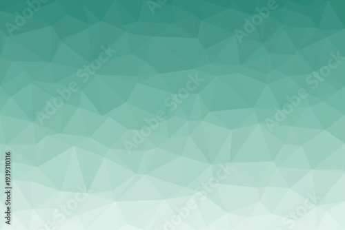A refreshing low poly pattern exhibits a beautiful gradient from serene teal to a very pale aqua blue